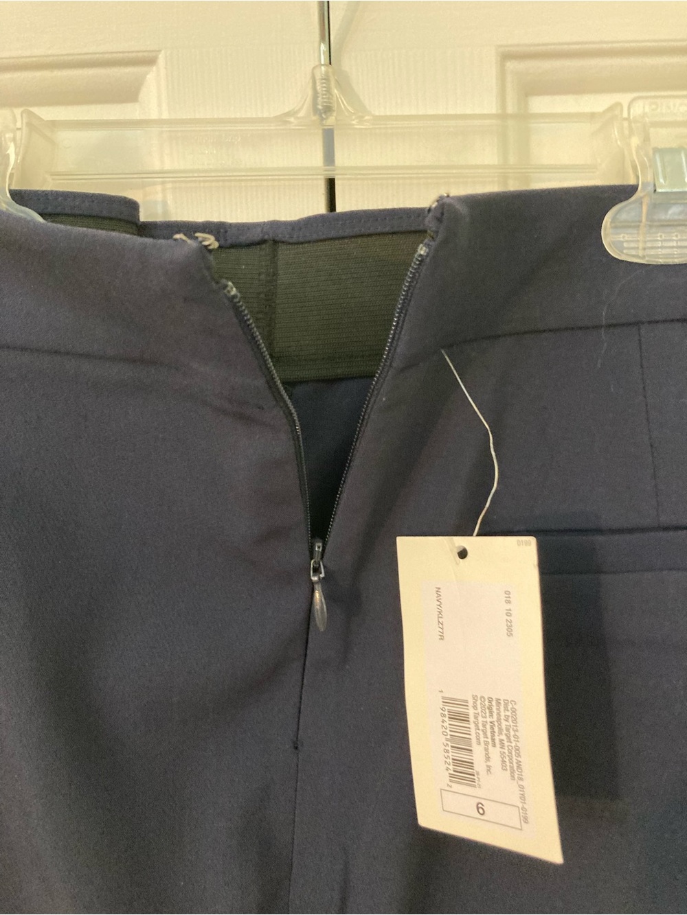 a new day Navy Cropped Side Zip Trousers - Picture 4 of 9